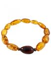 Amber bracelet “Grapes” with contrasting insert