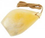 Amber pendant on a wax rope