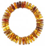 Bracelet made of flat amber stones