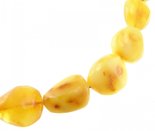 Yellow amber beads