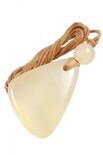 Triangular-shaped pendant with an amber ball