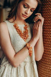 Polished amber beads “Travka”