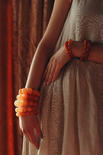 Massive bracelet made of amber balls