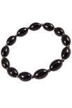 Bracelet made of dark amber stones “Olive”