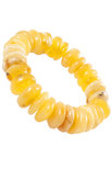 Bracelet made of light amber donut stones