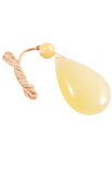 Polished amber pendant “Sunny Dew”
