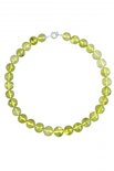 Beads made from greenish amber beads