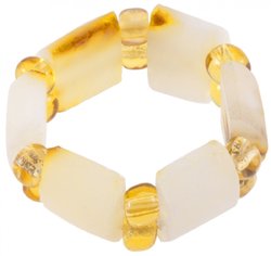 Polished amber ring