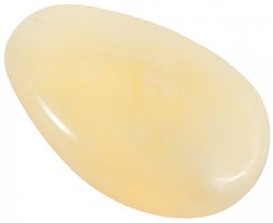 Pendant made of solid light amber, polished