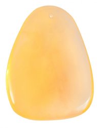 Amber polished translucent pendant