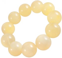 Bracelet made of large light amber balls