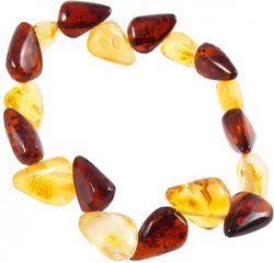 Bracelet made of amber stones-droplets “Celebration”