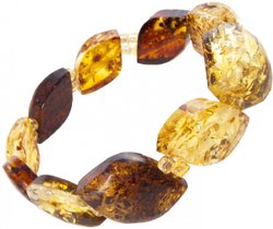 Bracelet made of multi-colored amber stones “Accord”