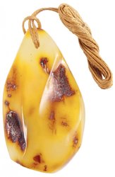 Honey-colored amber pendant