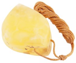 Figured polished amber pendant (medicinal)