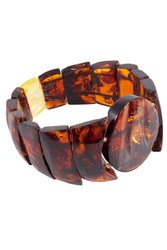 Bracelet with relief amber stones