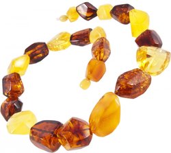 Beads made of multi-colored amber “Grand”