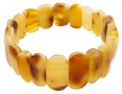 Amber bracelet made of flat stones