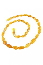 Beads made of honey-colored amber stones