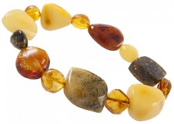 Bracelet made of different sizes of amber stones