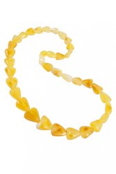 Light amber beads “Hearts”