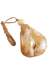 Amber pendant of natural color with different shades