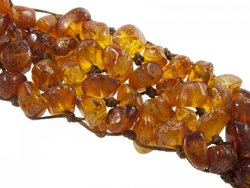Beads-string with amber pendant