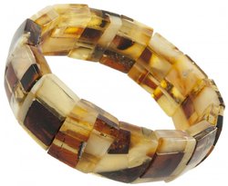 Amber plate bracelet