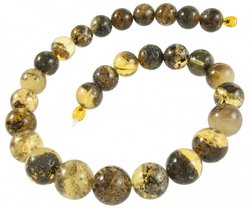 Beads made of polished amber balls