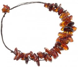 Beads-string with amber stones