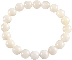 Bracelet made of white amber beads