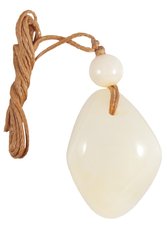 Amber stone pendant with a milky amber ball