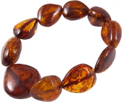 Bracelet made of large amber drop stones “Esthete”