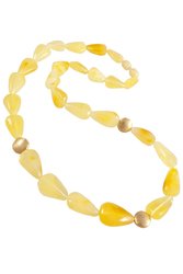 Light beads with amber and decorative elements