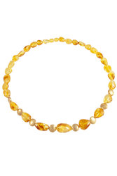 Beads made of amber and decorative elements