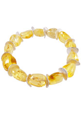 Amber bracelet with decorative elements