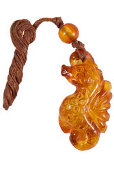 Amber pendant "Seahorse"