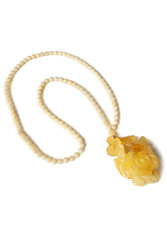 Amber beads with “Rose” pendant