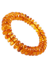 Bracelet made of orange donut stones