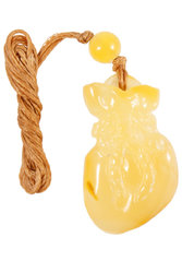 Pendant with a light amber stone “Bag”