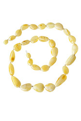 Beads made of light amber stones “Nicole”
