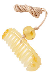 Amber pendant on a cord “Scallop”