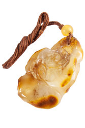 Pendant carved from amber “Rose”