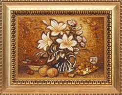 Panel "Still life with lilies"