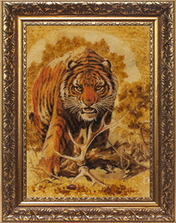 Painting "Tiger with prey"