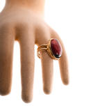 Перстень срібний з бурштином та позолотою «Елія»