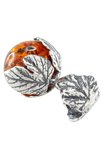 Срібний кулон з бурштиновим кулькою «Смородинка»