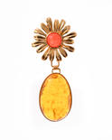 Pendant silver with amber "Luana"