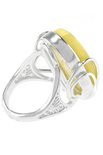 Перстень зі срібла з бурштином «Афродіта»