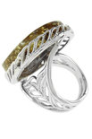 Перстень зі срібла і бурштину «Жозефіна»